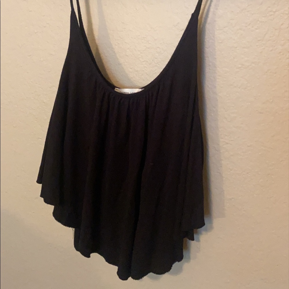 Black flowy tank